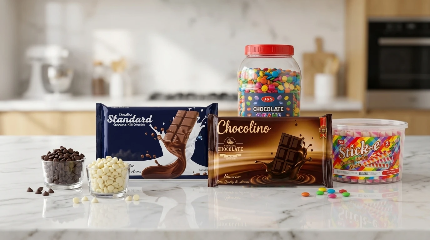 2kg Compound Chocolate Slabs & Chocolate Chips - Baltistan Baking Store